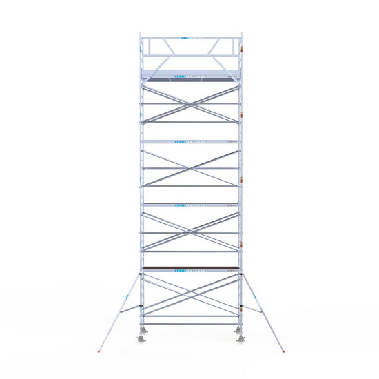 Euroscaffold Rolsteiger Euroscaffold Original 135x305 10,2m werkhoogte tegen de gevel