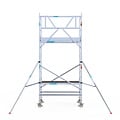 Euroscaffold Rolsteiger Euroscaffold Original 90x190 5,2m werkhoogte tegen de gevel