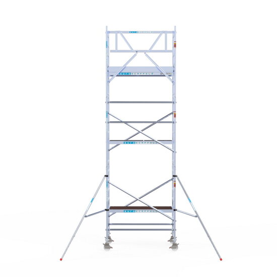Euroscaffold Rolsteiger Euroscaffold Original 90x190 7,2m werkhoogte tegen de gevel