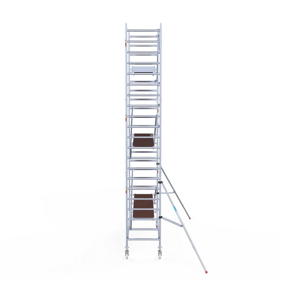 Euroscaffold Rolsteiger Euroscaffold Original 90x305 7,2m werkhoogte tegen de gevel