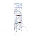 Euroscaffold Rolsteiger Euroscaffold Original 90x190 8,2m werkhoogte tegen de gevel