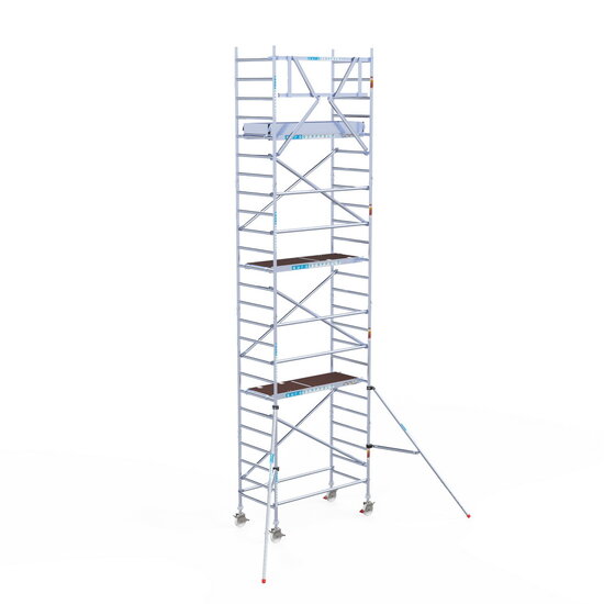 Euroscaffold Rolsteiger Euroscaffold Original 90x190 8,2m werkhoogte tegen de gevel