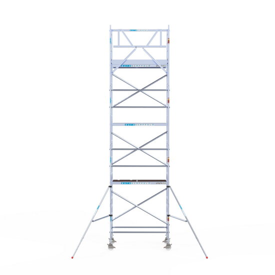 Euroscaffold Rolsteiger Euroscaffold Original 90x190 8,2m werkhoogte tegen de gevel