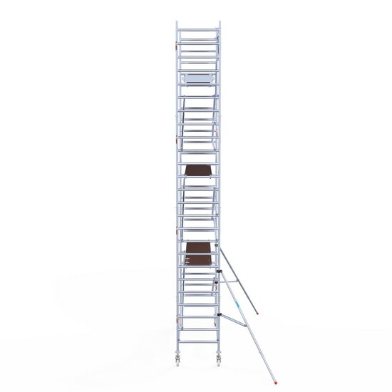 Euroscaffold Rolsteiger Euroscaffold Original 90x305 8,2m werkhoogte tegen de gevel