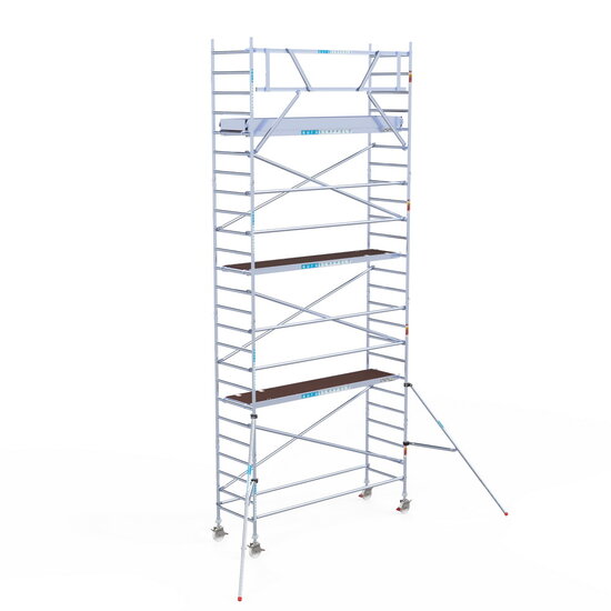 Euroscaffold Rolsteiger Euroscaffold Original 90x305 8,2m werkhoogte tegen de gevel