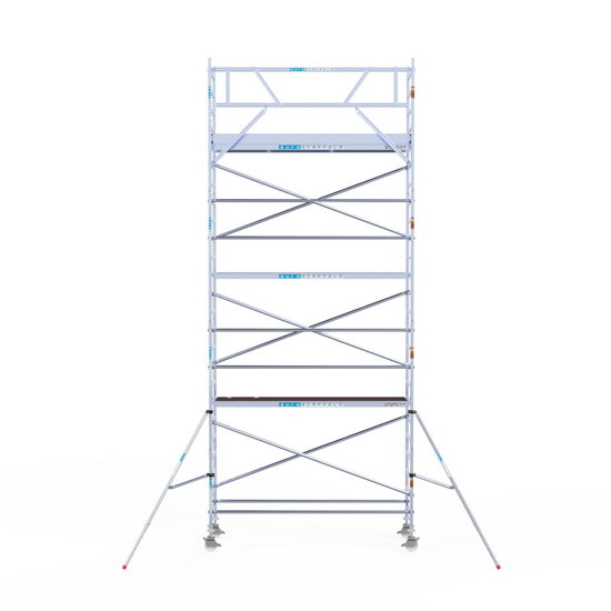 Euroscaffold Rolsteiger Euroscaffold Original 90x305 8,2m werkhoogte tegen de gevel