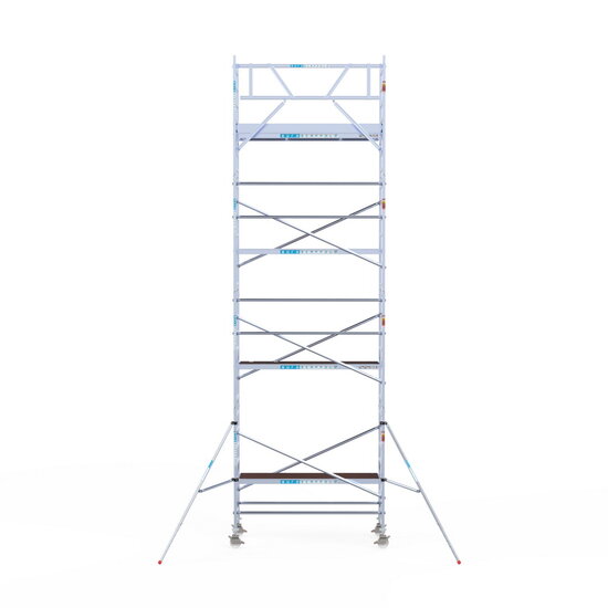 Euroscaffold Rolsteiger Euroscaffold Original 90x250 9,2m werkhoogte tegen de gevel