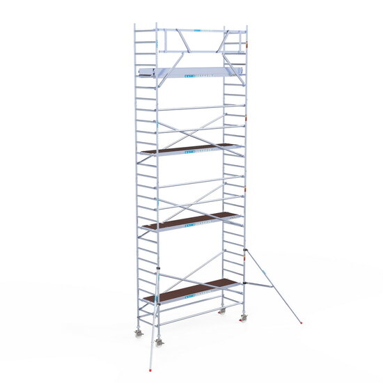 Euroscaffold Rolsteiger Euroscaffold Original 90x305 9,2m werkhoogte tegen de gevel