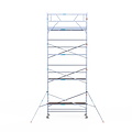 Euroscaffold Rolsteiger Euroscaffold Original 90x305 9,2m werkhoogte tegen de gevel