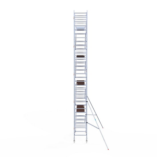 Euroscaffold Rolsteiger Euroscaffold Original 90x250 10,2m werkhoogte tegen de gevel