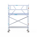Euroscaffold Rolsteiger Euroscaffold Original 90x250 4,2m werkhoogte carbon vloer tegen de gevel