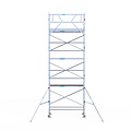 Euroscaffold Rolsteiger Euroscaffold Original 90x250 8,2m werkhoogte carbon vloer tegen de gevel