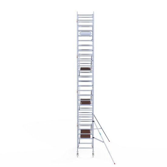 Euroscaffold Rolsteiger Euroscaffold Original 90x190 9,2m werkhoogte carbon vloer tegen de gevel