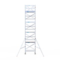 Euroscaffold Rolsteiger Euroscaffold Original 90x190 10,2m werkhoogte carbon vloer tegen de gevel