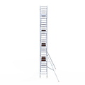 Euroscaffold Rolsteiger Euroscaffold Original 90x305 10,2m werkhoogte carbon vloer tegen de gevel