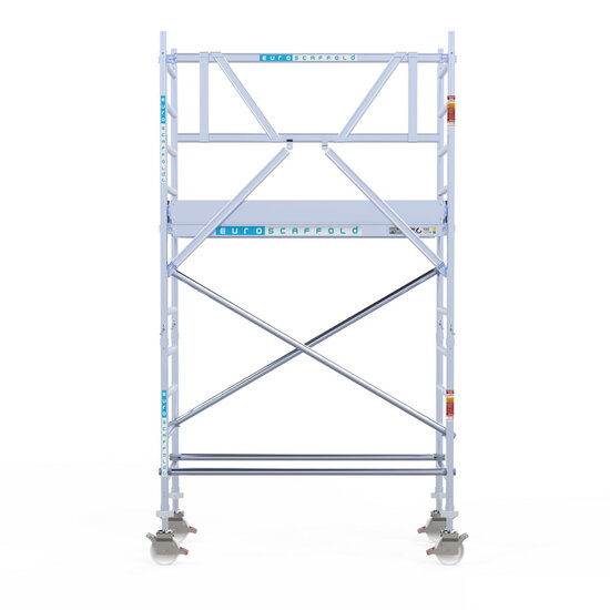 Euroscaffold Rolsteiger Euroscaffold Original 75x190 4,2m werkhoogte tegen de gevel