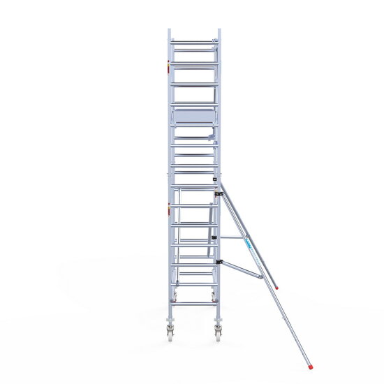 Euroscaffold Rolsteiger Euroscaffold Original 75x190 5,2m werkhoogte tegen de gevel