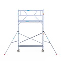 Euroscaffold Rolsteiger Euroscaffold Original 75x250 5,2m werkhoogte tegen de gevel