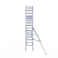 Euroscaffold Rolsteiger Euroscaffold Original 75x250 5,2m werkhoogte carbon vloer tegen de gevel