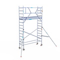 Euroscaffold Rolsteiger Euroscaffold Original 75x250 5,2m werkhoogte carbon vloer tegen de gevel