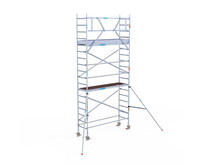 Rolsteiger Euroscaffold Original 75x250 6,2m werkhoogte carbon vloer tegen de gevel