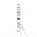 Euroscaffold Rolsteiger Euroscaffold Original 75x190 7,2m werkhoogte carbon vloer tegen de gevel