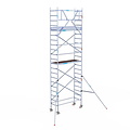 Euroscaffold Rolsteiger Euroscaffold Original 75x190 7,2m werkhoogte carbon vloer tegen de gevel