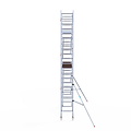 Euroscaffold Rolsteiger Euroscaffold Original 75x305 7,2m werkhoogte carbon vloer tegen de gevel