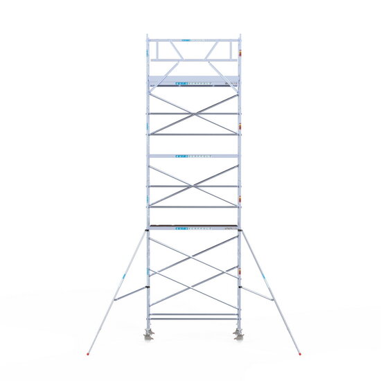 Euroscaffold Rolsteiger Euroscaffold Original 75x250 9,2m werkhoogte tegen de gevel