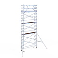Euroscaffold Rolsteiger Euroscaffold Original 75x305 9,2m werkhoogte carbon vloer tegen de gevel