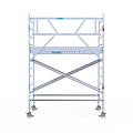 Euroscaffold Rolsteiger Euroscaffold Original 135x250 4,2m werkhoogte tegen de gevel