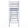 Euroscaffold Rolsteiger Euroscaffold Original 135x305 4,2m werkhoogte tegen de gevel
