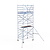 Euroscaffold Rolsteiger Original 135x190 6,2m werkhoogte carbon vloer tegen de gevel