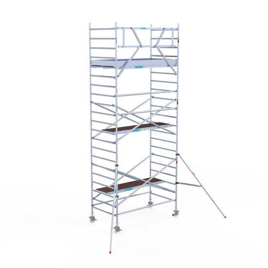 Euroscaffold Rolsteiger Euroscaffold Original 135x250 7,2m werkhoogte tegen de gevel