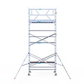 Euroscaffold Rolsteiger Euroscaffold Original 135x250 7,2m werkhoogte tegen de gevel