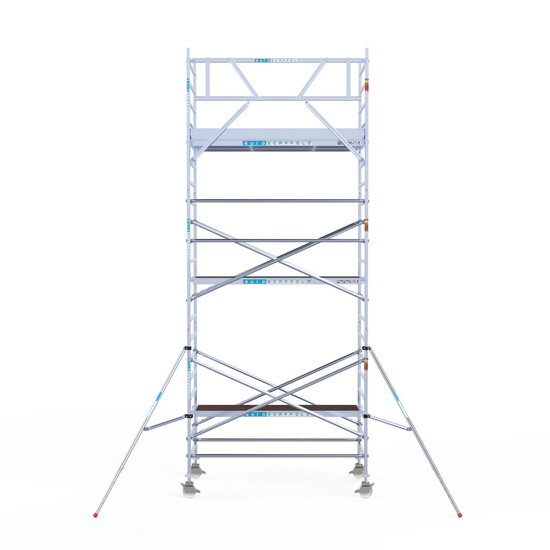 Euroscaffold Rolsteiger Euroscaffold Original 135x250 7,2m werkhoogte tegen de gevel