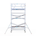 Euroscaffold Rolsteiger Euroscaffold Original 135x305 7,2m werkhoogte tegen de gevel