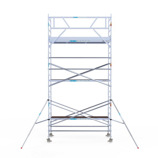 Euroscaffold Rolsteiger Euroscaffold Original 135x305 7,2m werkhoogte tegen de gevel