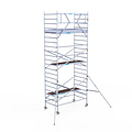 Euroscaffold Rolsteiger Euroscaffold Original 135x250 7,2m werkhoogte carbon vloer tegen de gevel