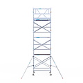 Euroscaffold Rolsteiger Euroscaffold Original 135x190 8,2m werkhoogte carbon vloer tegen de gevel
