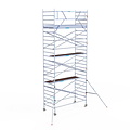 Euroscaffold Rolsteiger Euroscaffold Original 135x305 8,2m werkhoogte carbon vloer tegen de gevel