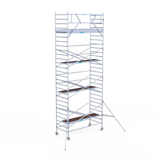 Euroscaffold Rolsteiger Euroscaffold Original 135x305 9,2m werkhoogte tegen de gevel