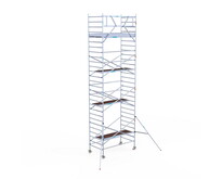 Rolsteiger Euroscaffold Original 135x250 9,2m werkhoogte carbon vloer tegen de gevel
