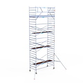 Euroscaffold Rolsteiger Euroscaffold Original 135x305 9,2m werkhoogte carbon vloer tegen de gevel