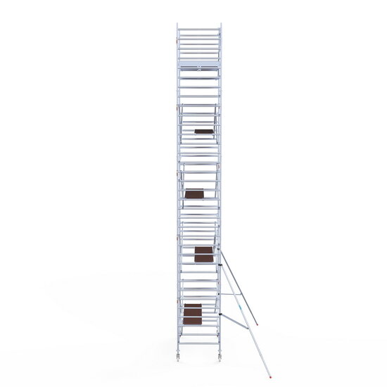 Euroscaffold Rolsteiger Euroscaffold Original 135x250 11,2m werkhoogte tegen de gevel