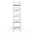 Euroscaffold Rolsteiger Euroscaffold Original 135x250 11,2m werkhoogte tegen de gevel
