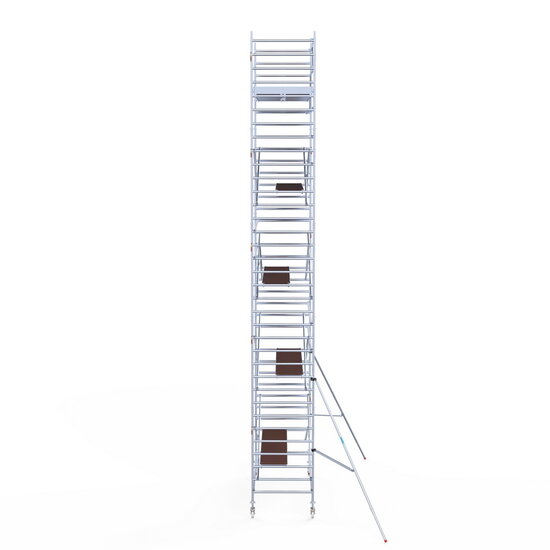 Euroscaffold Rolsteiger Euroscaffold Original 135x305 11,2m werkhoogte tegen de gevel