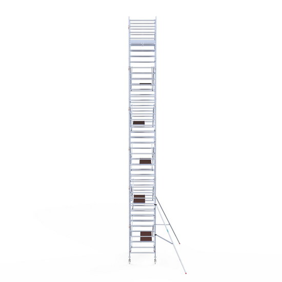 Euroscaffold Rolsteiger Euroscaffold Original 135x190 13,2m werkhoogte tegen de gevel
