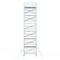 Euroscaffold Rolsteiger Euroscaffold Original 135x305 14,2m werkhoogte tegen de gevel