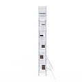 Euroscaffold Rolsteiger Original 135x305 13,2m werkhoogte tegen de gevel